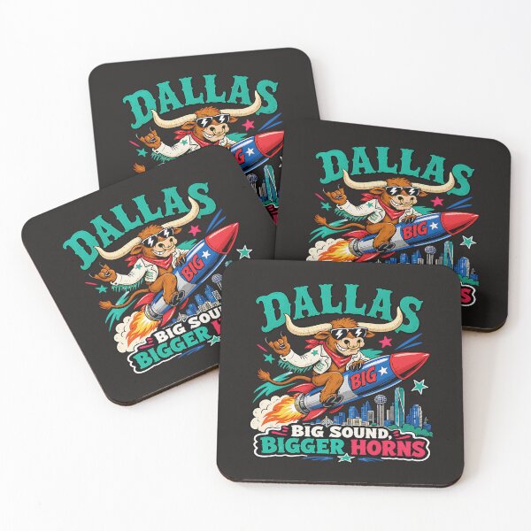 Item preview, Dallas Retro Longhorn Rocket Mascot designed and sold by AwesomeBeyondLimits.