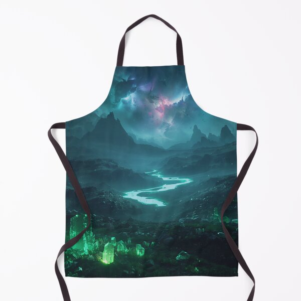 Item preview, Emerald Nebula Highlands Fantasy Landscape designed and sold by Luminous Wilds.