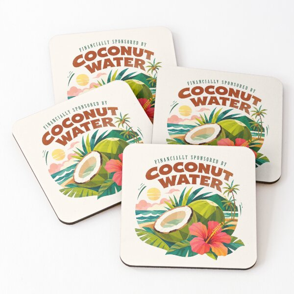 Item preview, Financially Sponsored by Coconut Water | Funny Tropical Beach Quote designed and sold by Islabonita..
