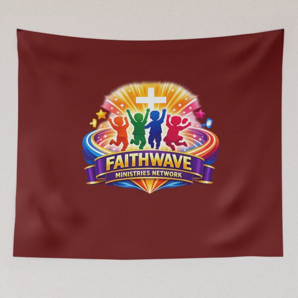 Item preview, Faith Wave Ministries Network – Radiant Worship Emblem designed and sold by MastersDesignNk.