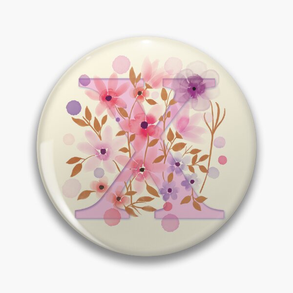 Item preview, Flowery Letter X designed and sold by CharlottePlaceArt.