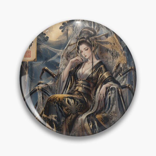 Item preview, Spider Queen Japanese Folklore – Jorogumo Yokai Gothic Fantasy Moonlit Art designed and sold by kaxymax.