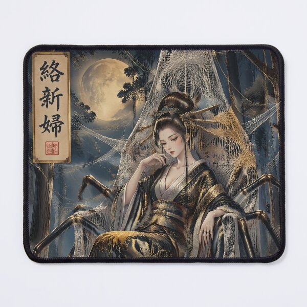Item preview, Spider Queen Japanese Folklore – Jorogumo Yokai Gothic Fantasy Moonlit Art designed and sold by kaxymax.