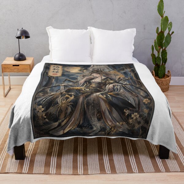 Item preview, Spider Queen Japanese Folklore – Jorogumo Yokai Gothic Fantasy Moonlit Art designed and sold by kaxymax.