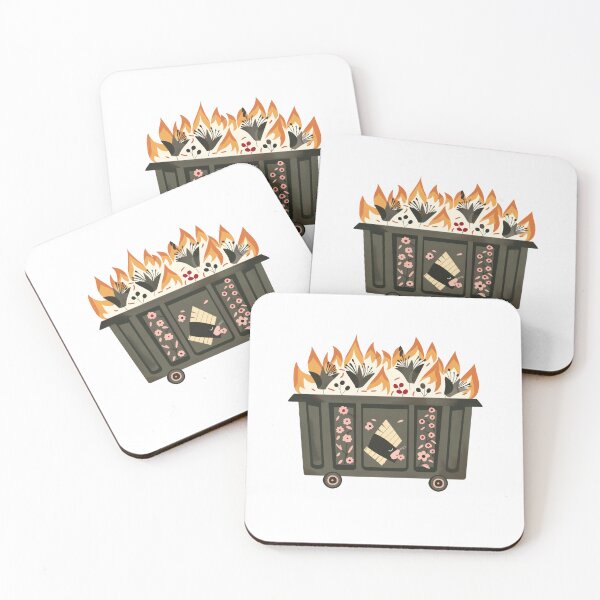 Item preview, Scandinavian Folk Art, Dumpster Fire designed and sold by xiao xuans.