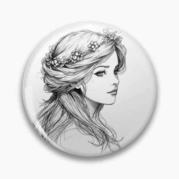 Item preview, Woman in a floral wreath  designed and sold by uunaa.