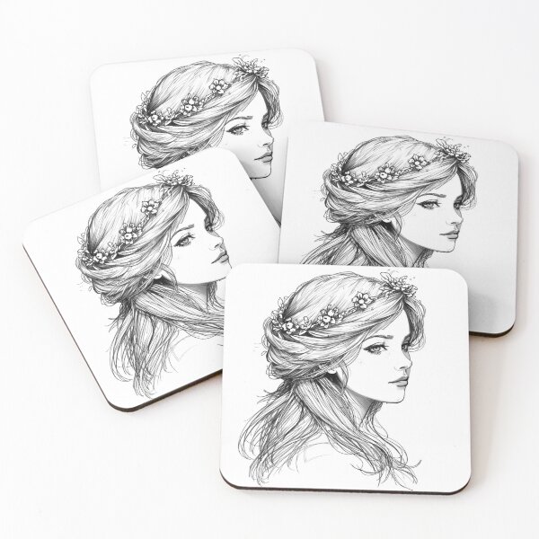 Item preview, Woman in a floral wreath  designed and sold by uunaa.