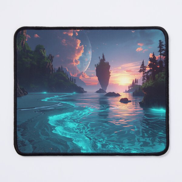 Item preview, Crystal Tide Fantasy Alien Coastal Landscape designed and sold by Luminous Wilds.