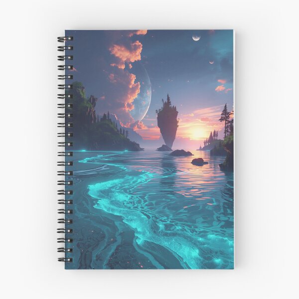 Item preview, Crystal Tide Fantasy Alien Coastal Landscape designed and sold by Luminous Wilds.