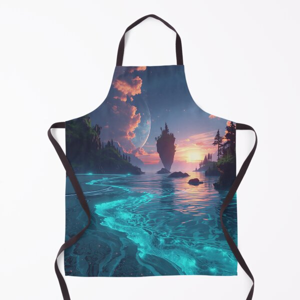 Item preview, Crystal Tide Fantasy Alien Coastal Landscape designed and sold by Luminous Wilds.