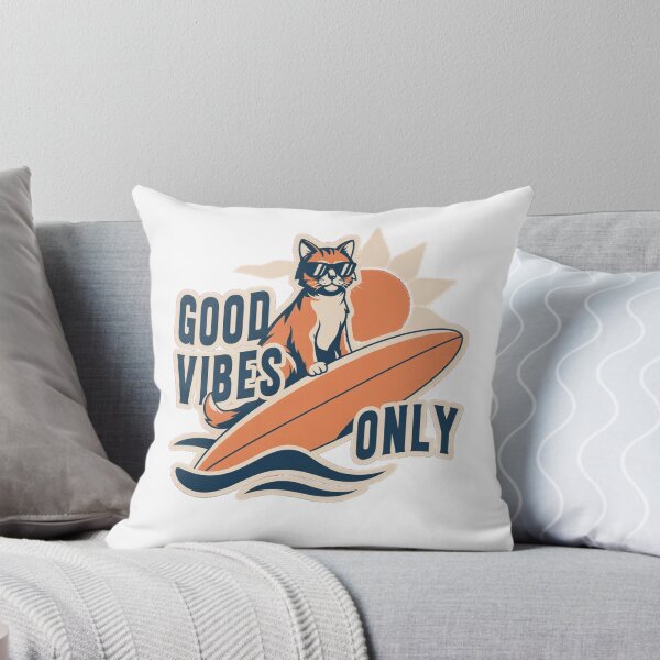 Item preview, Good Vibes Only Surf Cat designed and sold by Murall23.