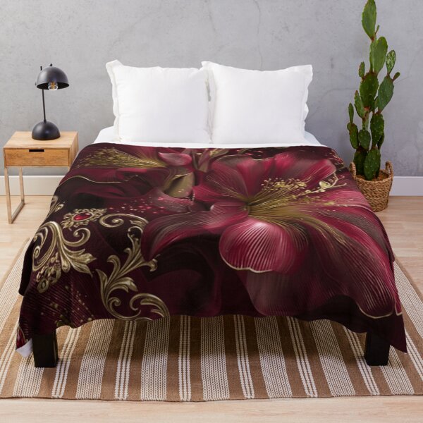Item preview, Luxurious Botanical Art - Crimson Velvet Floral Majesty designed and sold by MiraLumeStudio.