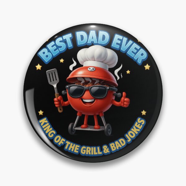 Item preview, Best Dad Ever BBQ – King of the Grill & Bad Jokes – Funny Father’s Day Gift designed and sold by MartBook.