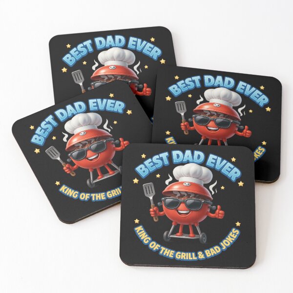 Item preview, Best Dad Ever BBQ – King of the Grill & Bad Jokes – Funny Father’s Day Gift designed and sold by MartBook.