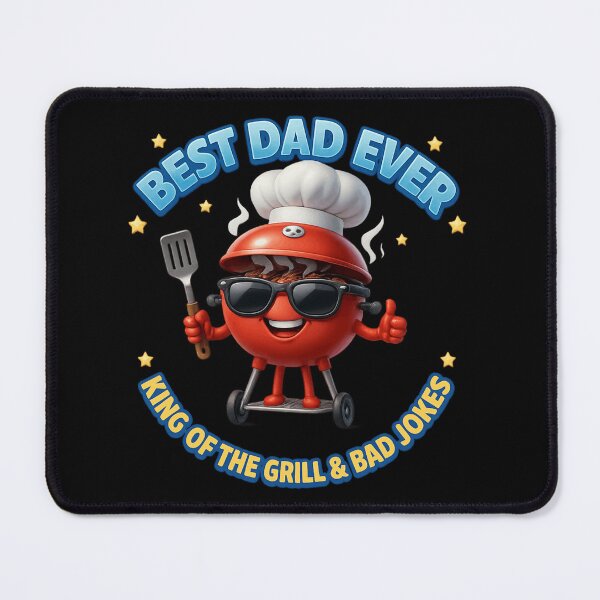 Item preview, Best Dad Ever BBQ – King of the Grill & Bad Jokes – Funny Father’s Day Gift designed and sold by MartBook.