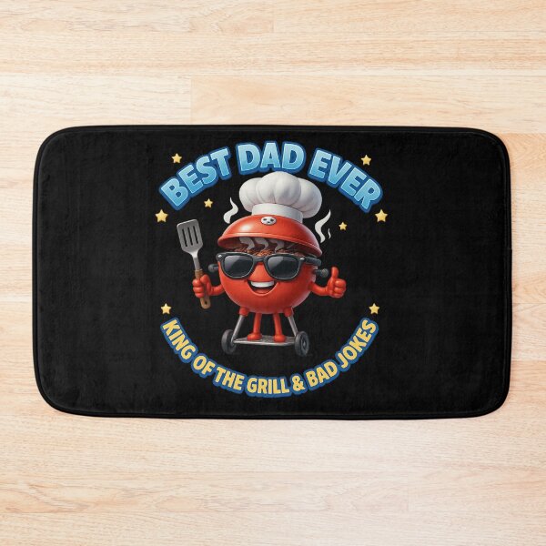 Item preview, Best Dad Ever BBQ – King of the Grill & Bad Jokes – Funny Father’s Day Gift designed and sold by MartBook.