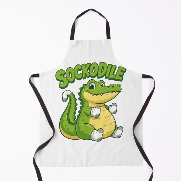 Item preview, Sockodile Cute Crocodile Pun Cartoon Design designed and sold by Nano-Threads.