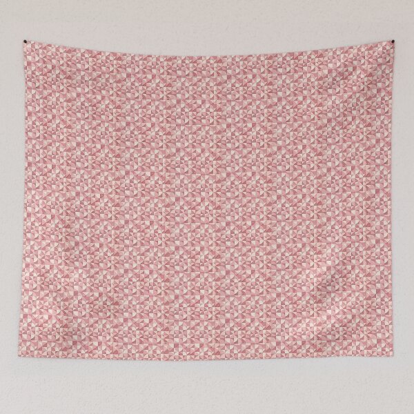Item preview, Pink Abstract Geometric Wall Art Print, Modern pink Squares and circles Canvas Decor, Contemporary Minimalist Home Office Artwork designed and sold by Hookesmode.