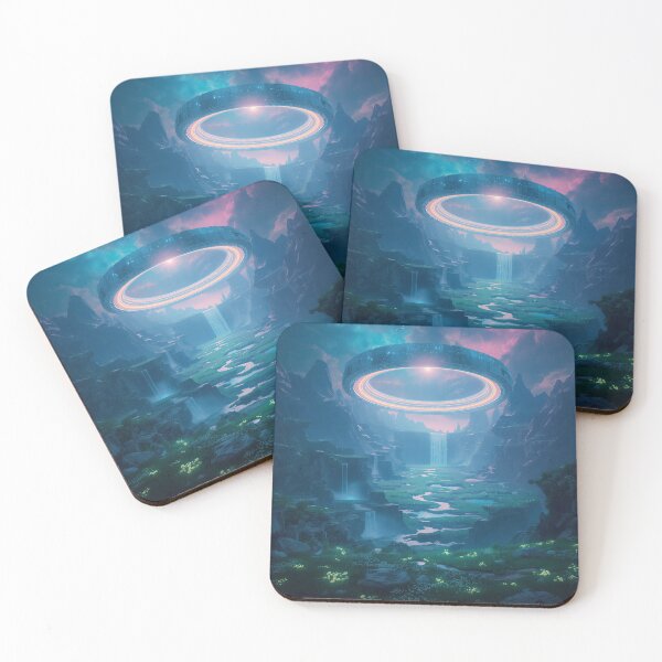 Item preview, Floating Giants Crown Fantasy Sci-Fi Landscape designed and sold by Luminous Wilds.