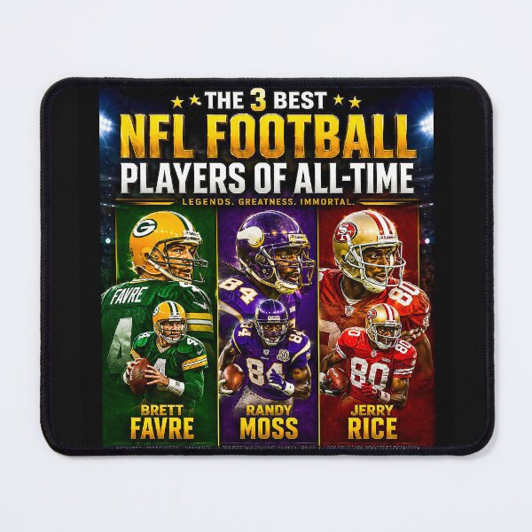 Item preview,  Pro Football Legends, Brett Favre, Randy Moss, Jerry Rice, NFL Legends, Football Greats, designed and sold by DBM Photo Art 1.