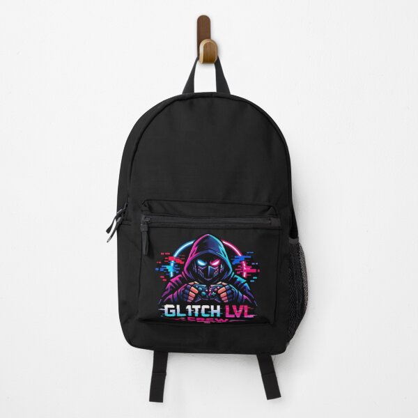 Item preview, GL1TCH LVL CREW – Cyberpunk Gamer Logo Neon Glitch designed and sold by AstraDrip Studio.