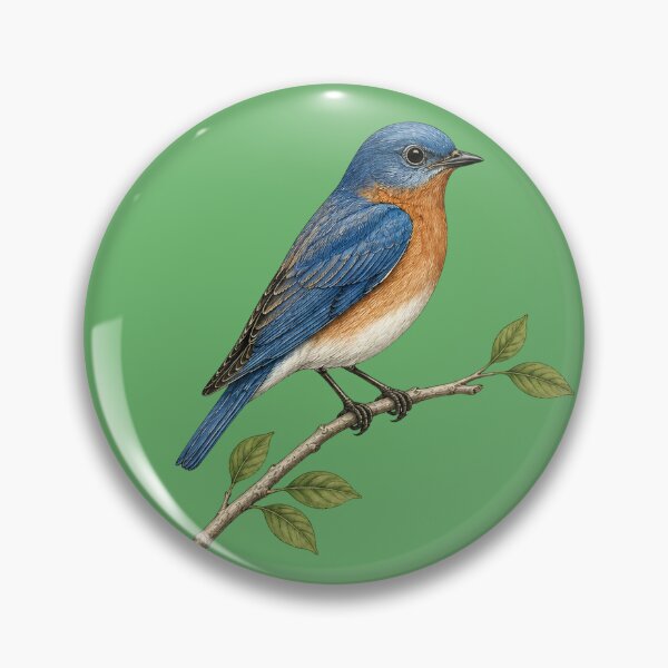Item preview, Eastern Bluebird Vintage Botanical Bird Illustration designed and sold by Go Karillo.