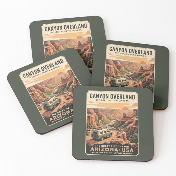 Item preview, Grand Canyon Overland Camper Van Retro Travel Poster designed and sold by RetroRewind Studio.