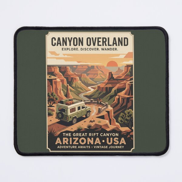 Item preview, Grand Canyon Overland Camper Van Retro Travel Poster designed and sold by RetroRewind Studio.