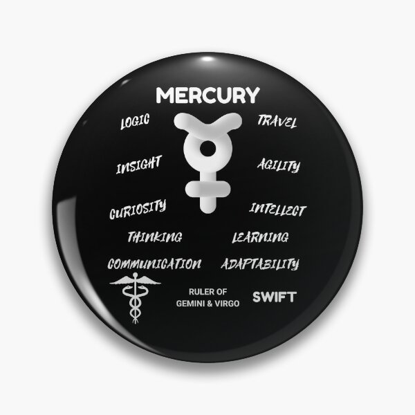 Item preview, Mercury Planet Astrology Symbol Horoscope (Dark Version) designed and sold by ZODIARA.