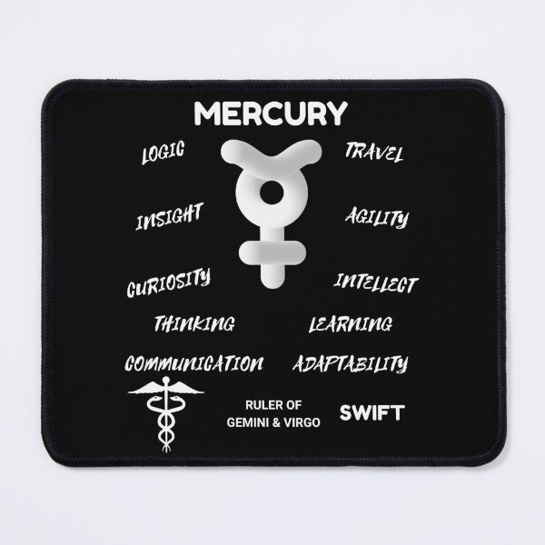 Item preview, Mercury Planet Astrology Symbol Horoscope (Dark Version) designed and sold by ZODIARA.