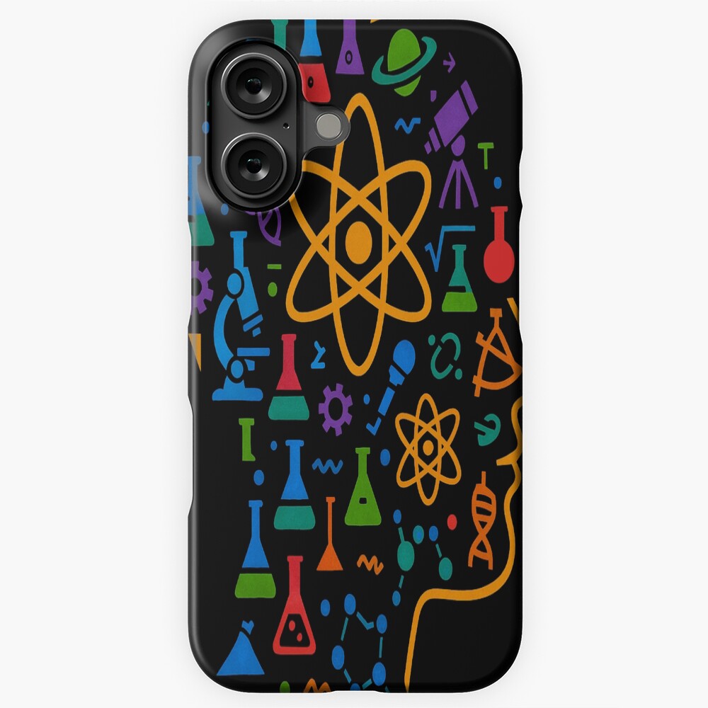 STEM Mind Science Icons Abstract Profile Art on a phone case