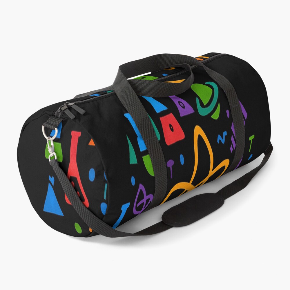 STEM Mind Science Icons Abstract Profile Art on a duffle bag