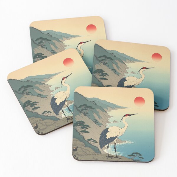 Item preview, Classic Japanese Crane bird by river designed and sold by Atlantico54.
