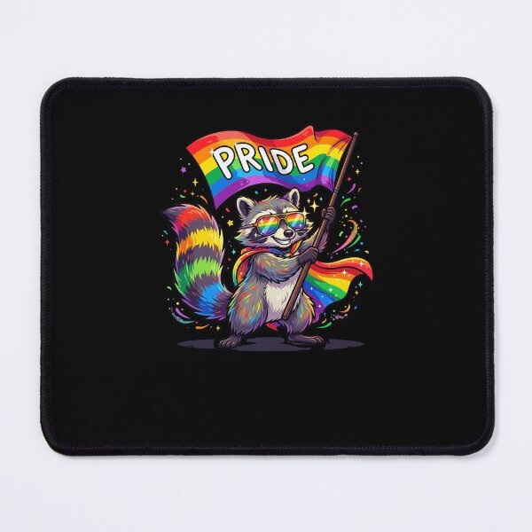 Item preview, PRIDE Raccoon Rainbow Flag LGBTQ+ Support designed and sold by snowry.