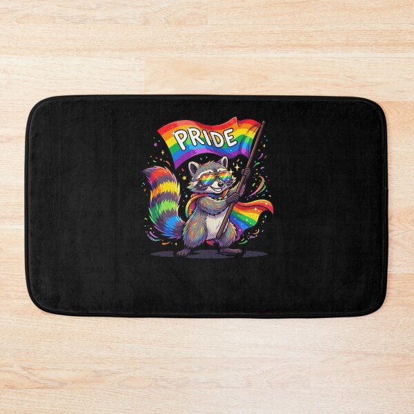 Item preview, PRIDE Raccoon Rainbow Flag LGBTQ+ Support designed and sold by snowry.