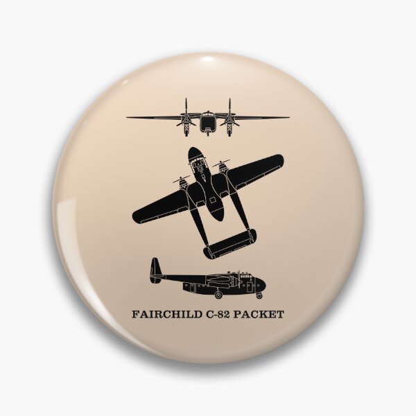 Item preview, Fairchild C-82 Packet Cargo Aircraft Silhouette Diagrams designed and sold by MilitaryMart.