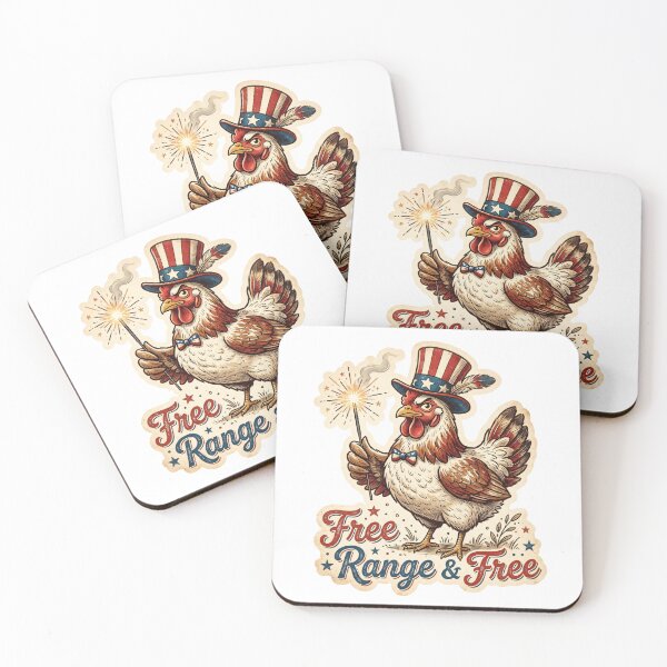 Item preview, Free Range and Free Patriotic Chicken 4th of July designed and sold by MoonwoodStudio.