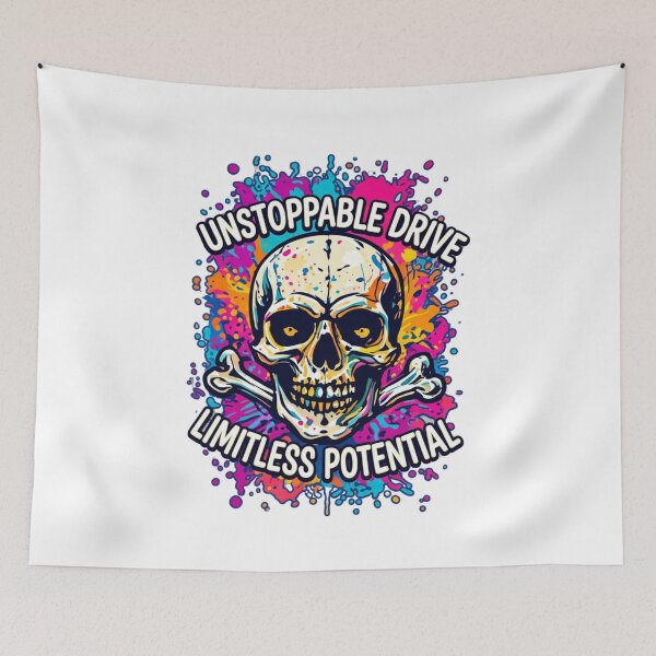 Item preview, ‏Unstoppable Drive Limitless Potential Skull Motivation Graphic T-Shirt designed and sold by eventdesign77.