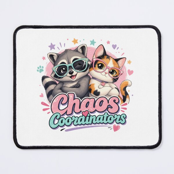Item preview, Chaos Coordinators Raccoon & Cat Kawaii Duo Sticker designed and sold by Ashley critters.