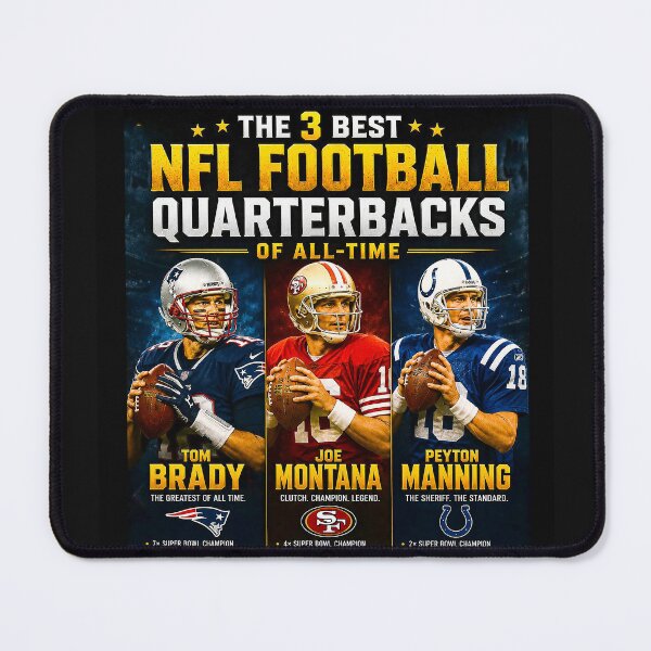 Item preview, PRO FOOTBALL 3 BEST QUARTERBACKS - Brady - Montana - Manning designed and sold by DBM Photo Art 1.
