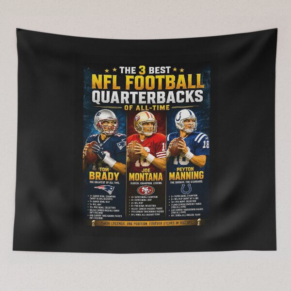 Item preview, PRO FOOTBALL 3 BEST QUARTERBACKS - Brady - Montana - Manning designed and sold by DBM Photo Art 1.