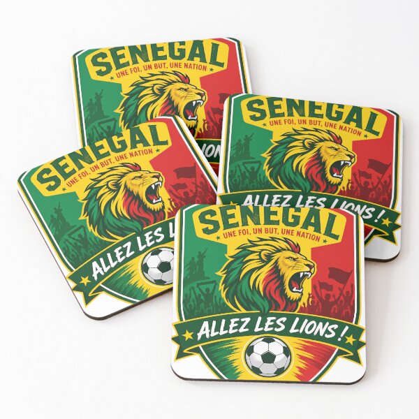 Item preview, Senegal Football Fans Emblem — Green, Yellow & Red Vector Badge Design designed and sold by Jandedan.