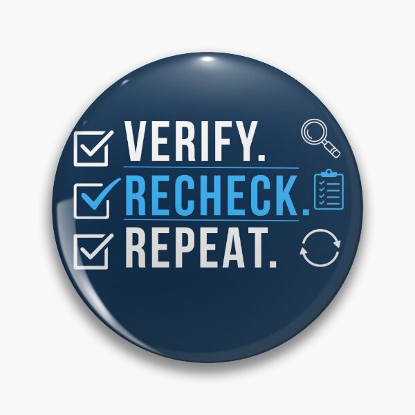 Item preview, Verify. Recheck. Repeat. | Funny CPA Auditor Accounting Design designed and sold by FCA SIR MERCH .