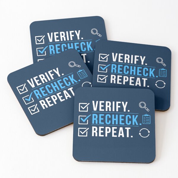 Item preview, Verify. Recheck. Repeat. | Funny CPA Auditor Accounting Design designed and sold by FCA SIR MERCH .