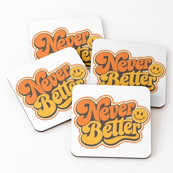 Item preview, Never Better – Retro Smiley Aesthetic Design designed and sold by DN28.