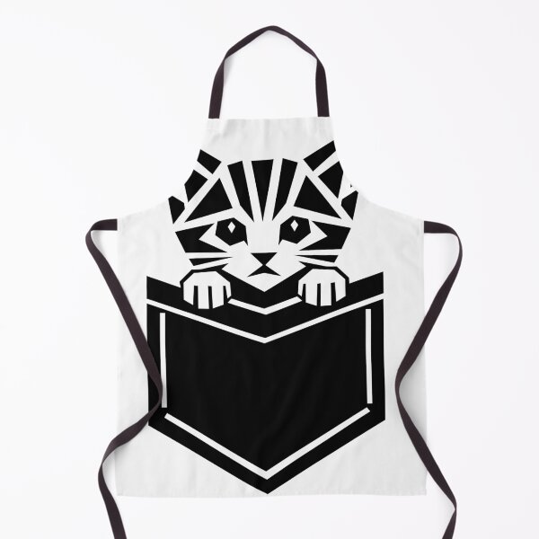 Item preview, Geometric Kitten Peeking Out of Pocket designed and sold by matybrak.