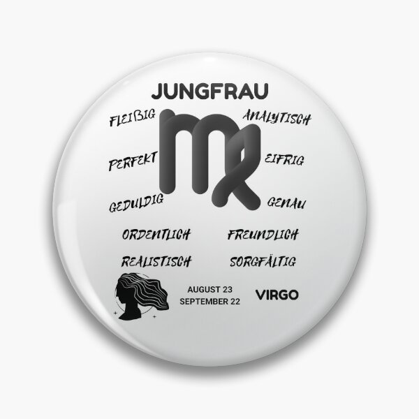 Item preview, Virgo Zodiac Sign Astrology Symbol Jungfrau Horoscope - DE (Light Version) designed and sold by ZODIARA.