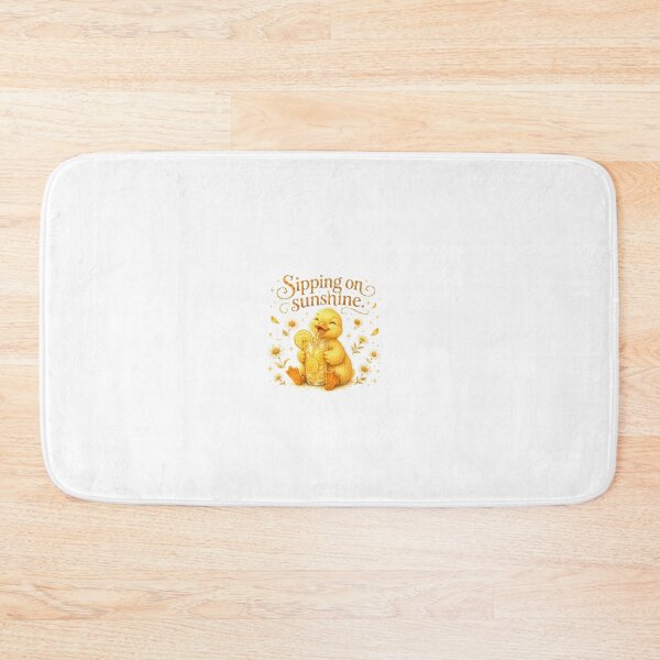Item preview, Cute Duck Sipping Lemonade Sunshine Sunset Picnic designed and sold by AQUILAKREO.