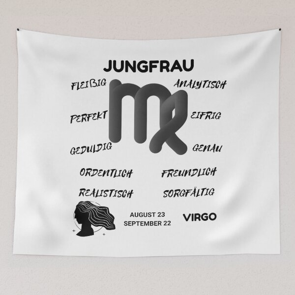 Artikelvorschau, Jungfrau Sternzeichen Astrologie Symbol Virgo Horoskop (Light Version) entworfen und verkauft von ZODIARA.