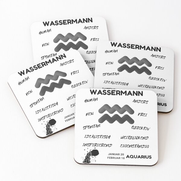 Item preview, Aquarius Zodiac Sign Astrology Symbol Wassermann Horoscope - DE (Light Version) designed and sold by ZODIARA.
